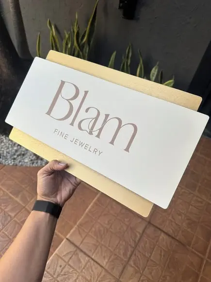 Placa de Identificação de Sala-modelo Topázio Acrílico 40x23