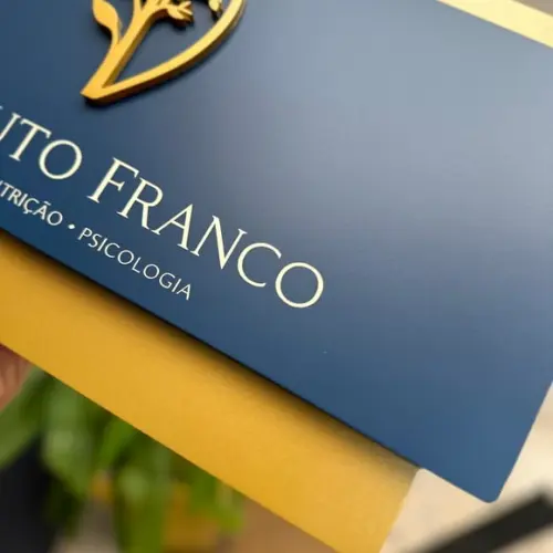 Placa de Identificação de Sala-modelo Topázio Acrílico 42x24