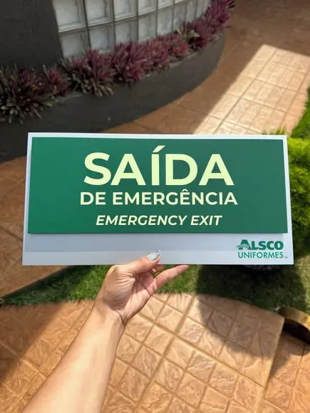Placa de Identificação Modelo Quartzo 40x20 Fotoluminescente
