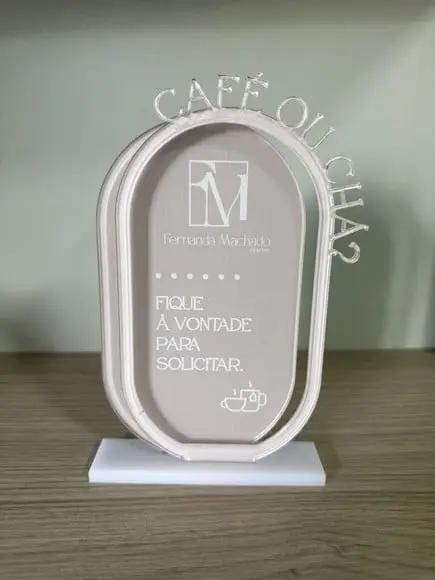Placa de Mesa Café - Personalizada