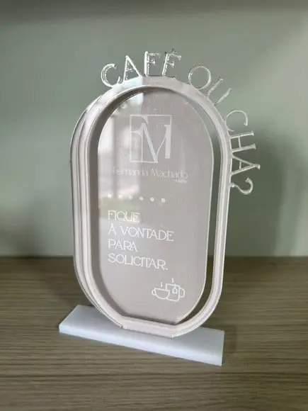 Placa de Mesa Café - Personalizada