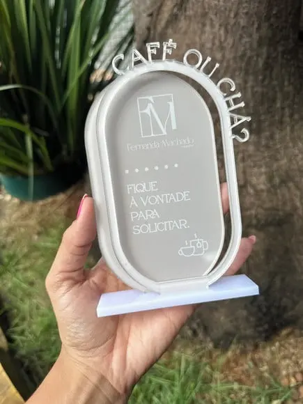 Placa de Mesa Café - Personalizada