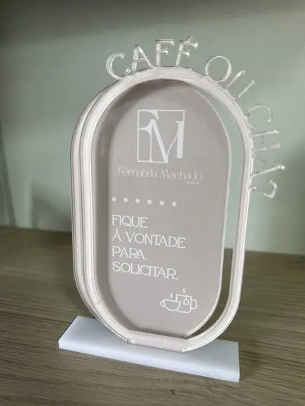Placa de Mesa Café - Personalizada
