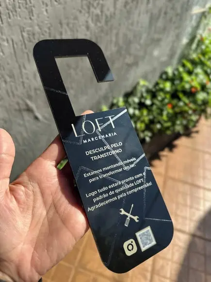 Placa de Pendurar Porta