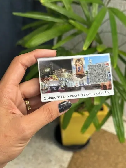 Placa de Pix - Modelo Mini - Banco de Igreja