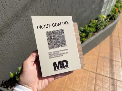 Placa de Pix - Modelo Mini Calcita mdf 6