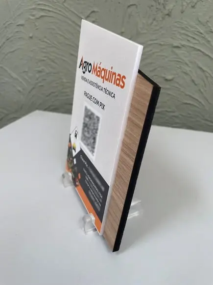 Placa de Pix - Modelo Mini Calcita mdf e Acrílico 6