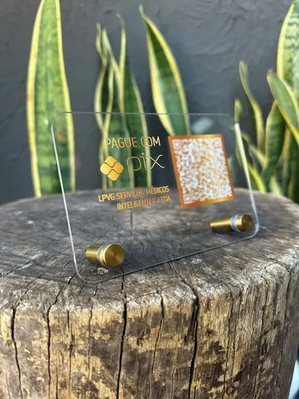 Placa de Pix - Modelo Mini Quartzo Acrílico 6