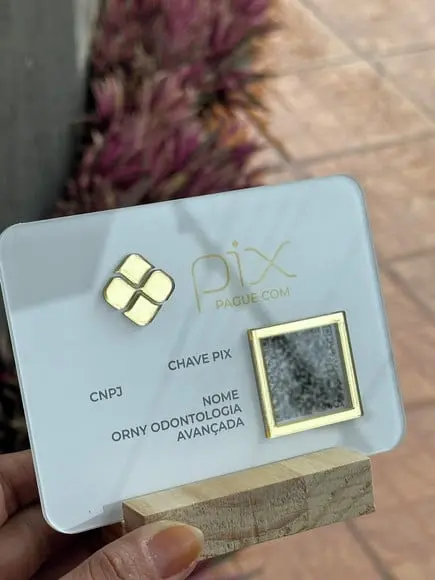 Placa de Pix - Modelo Mini Quartzo Acrílico 6