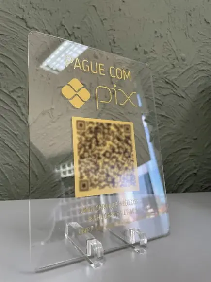 Placa de Pix - Modelo Mini Quartzo Acrílico 6
