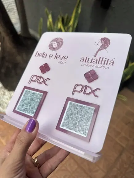 Placa de Pix - Personalizada 1 - Bela e Leve - Atuallitá