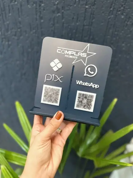 Placa de Pix - Personalizada 1 - Complas Polimero