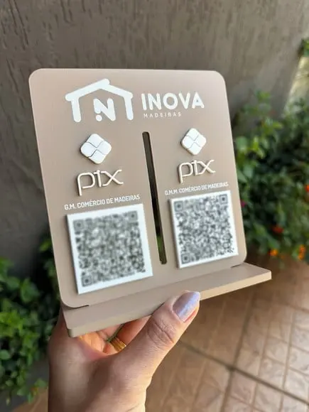 Placa de Pix - Personalizada 1 - Inova Madeiras