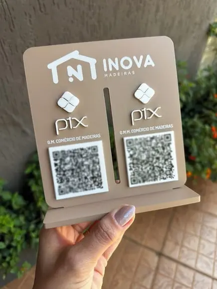 Placa de Pix - Personalizada 1 - Inova Madeiras
