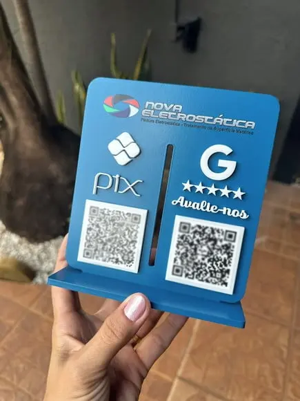 Placa de Pix - Personalizada 1 - Nova Eletrotástica