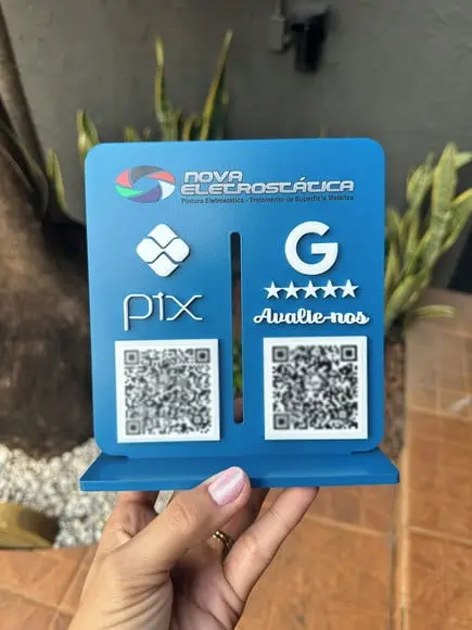 Placa de Pix - Personalizada 1 - Nova Eletrotástica