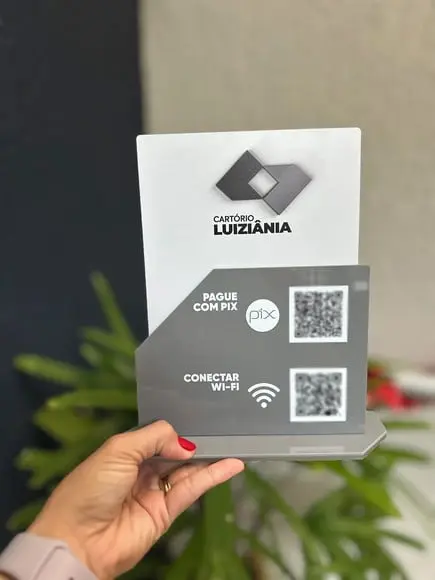 Placa de Pix - Personalizada 13 - Cartório Luiziâna