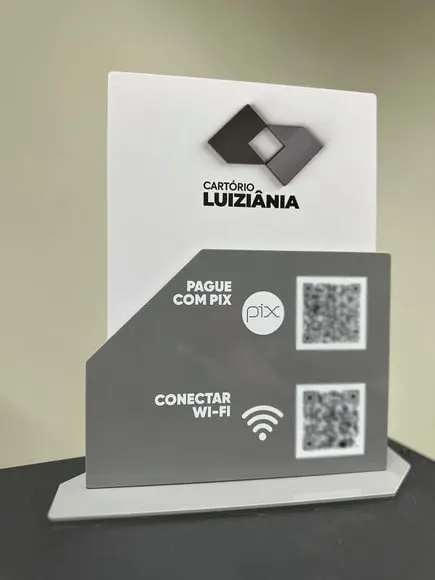Placa de Pix - Personalizada 13 - Cartório Luiziâna