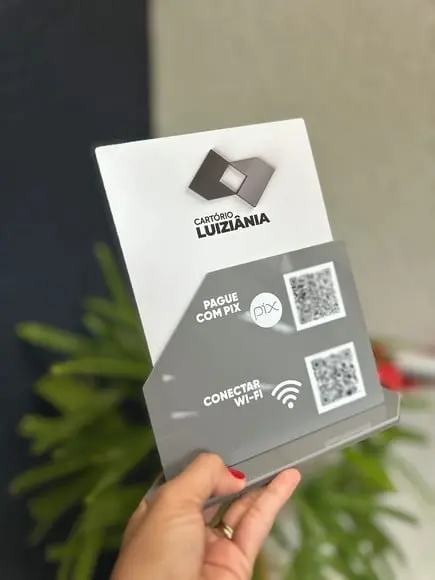 Placa de Pix - Personalizada 13 - Cartório Luiziâna