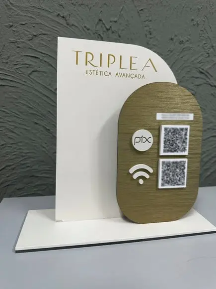 Placa de Pix - Personalizada 2 - Triple a Estetica Avançada
