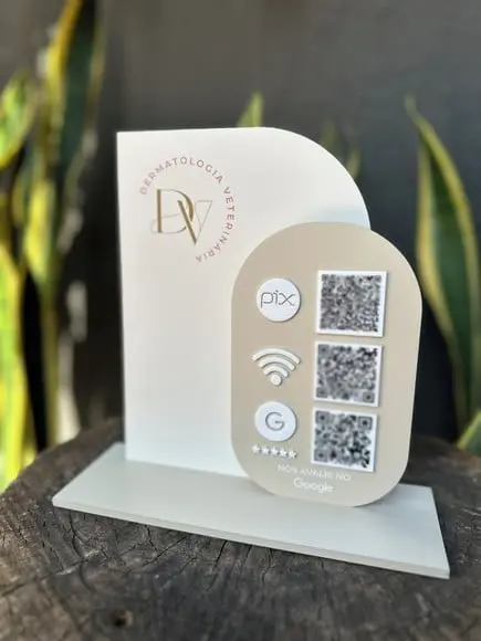 Placa de Pix - Personalizada 2 -dermatologia Veterinaria