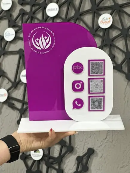 Placa de Pix - Personalizada 2- Dr Juliana Medica da Familia