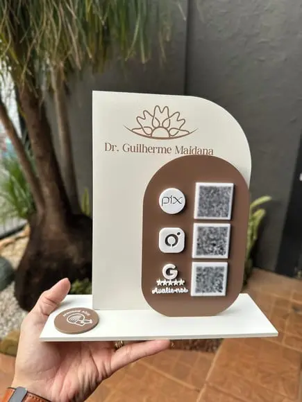 Placa de Pix com Tag Nfc - Personalizada 3 - Dr. Guilherme m