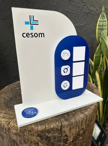 Placa de Pix com Tag Nfc - Personalizada 3 - Cesom