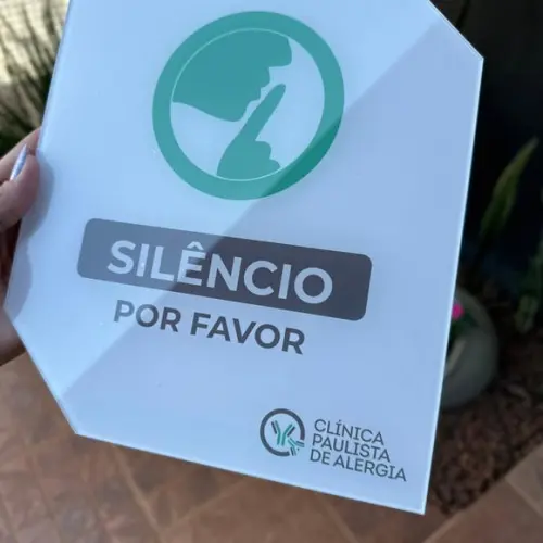 Placa de Silêncio Acrilica - 30x20