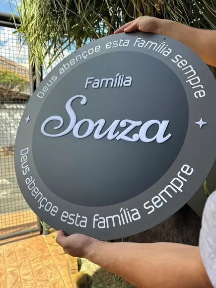 Placa de Sinalização - Frente e Verso 60x60