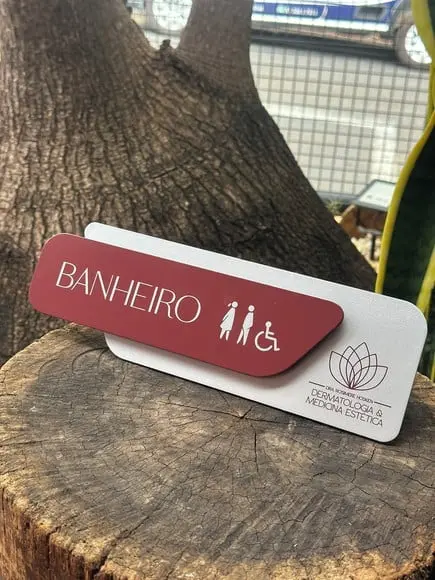 Placa Identificação de Sala - Modelo Adamantium
