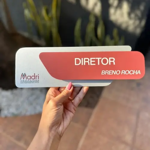 Placa Identificação de Sala - Modelo Adamantium