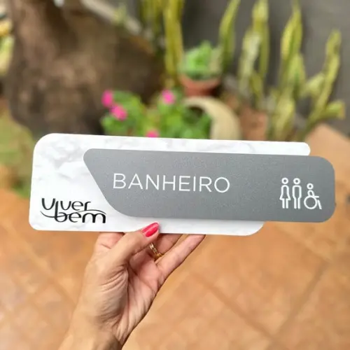 Placa Identificação de Sala - Modelo Adamantium