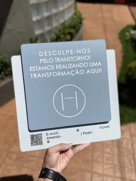 Placa Identificação de Sala - Modelo Ágata 30x30