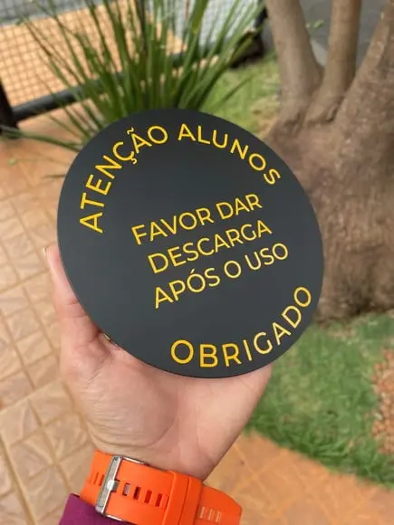 Placa Identificação de Sala - Modelo Caulim