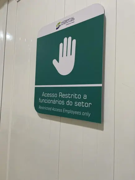 Placa Identificação de Sala - Modelo Caulim