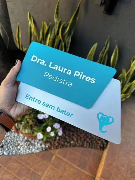 Placa Identificação de Sala - Modelo Cianita