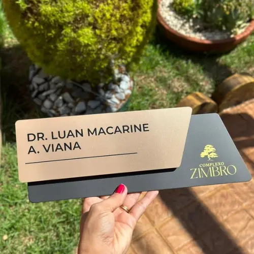 Placa Identificação de Sala - Modelo Onix