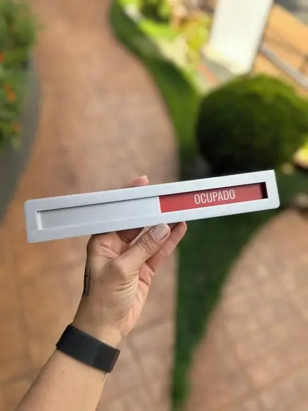 Placa Identificação Porta - Livre Ocupado