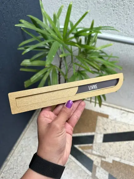 Placa Identificação Porta - Livre Ocupado