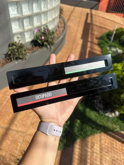 Placa Identificação Porta - Livre Ocupado