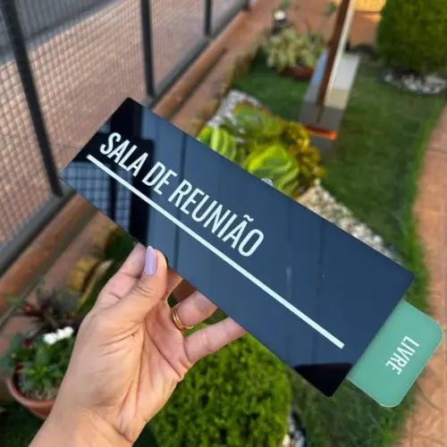 Placa Identificação Porta - Livre Ocupado
