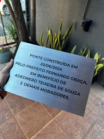 Placa Inox com Impressão Uv - 30x20