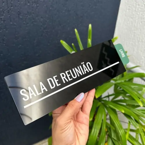 Placa Identificação Porta - Livre Ocupado