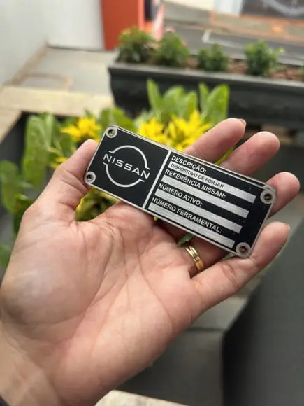 Placa Personalizada em Inox - Impressão Uv