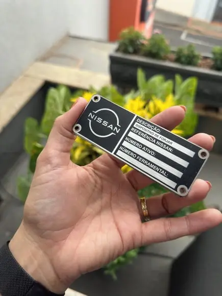 Placa Personalizada em Inox - Impressão Uv