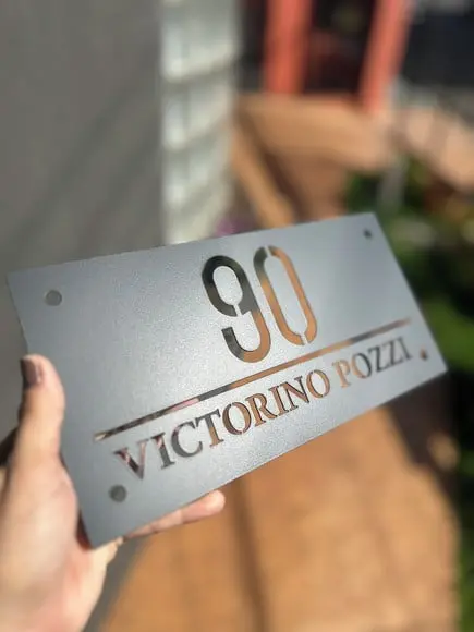 Placa Residencial Algarismo Vazado - 15x30cm