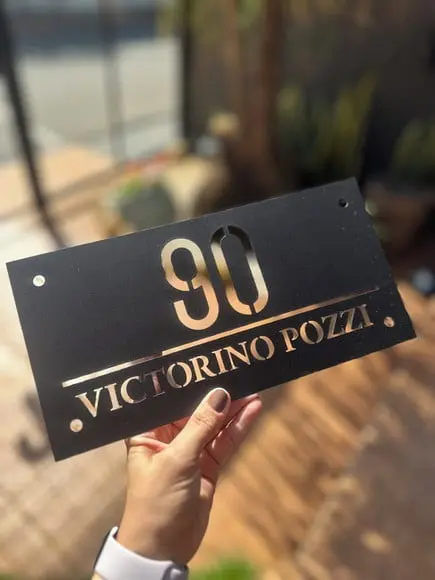 Placa Residencial Algarismo Vazado - 15x30cm