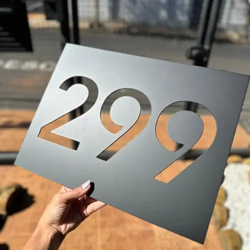 Placa Residencial Algarismo Vazado - Número Casa 40x30