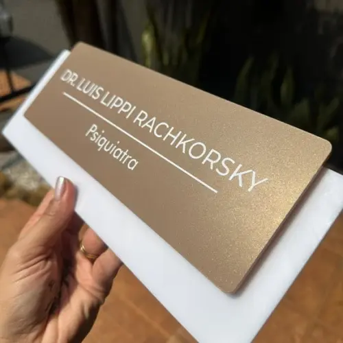 Placas de Id. de Sala Modelo Ardósia Acrílico com Troca